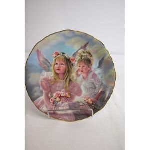 Sandra Kuck Sharing Secrets Decorative Collector Plate Angel Girls